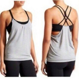 Athleta Size XS Solace Support Top Gray & Blue